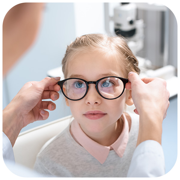 child wearing a glasses